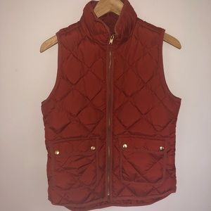 J Crew Orange Down Vest